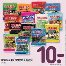 REMA 1000 Haribo eller MAOAM slikpose tilbud