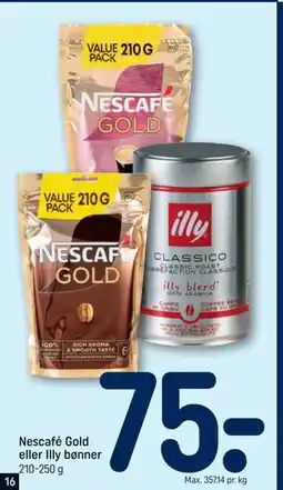 REMA 1000 Nescafé Gold eller Illy bønner tilbud
