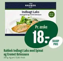 Min Købmand Rahbek Indbagt Laks med Spinat og Cremet Ostesauce tilbud