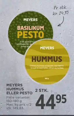 MENY MEYERS HUMMUS ELLER PESTO tilbud