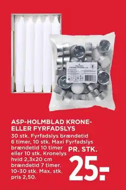 MENY ASP-HOLMBLAD KRONEELLER FYRFADSLYS tilbud