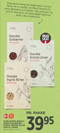 MENY PURE DANSK ØKOLOGISKE GRÅÆRTER, INGRID ÆRTER ELLER ANICIA LINSER tilbud