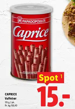 Lidl CAPRICE Vaffelrør tilbud