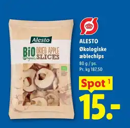 Lidl ALESTO Økologiske æblechips tilbud