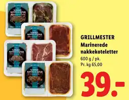 Lidl GRILLMESTER Marinerede nakkekoteletter tilbud