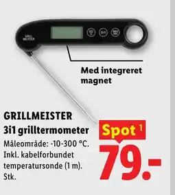 Lidl GRILLMEISTER 3i1 grilltermometer tilbud