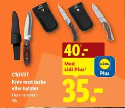 Lidl CRIVIT Kniv med taske eller hylster tilbud