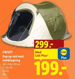 Lidl CRIVIT Pop op-telt med mørklægning tilbud