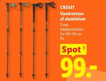 Lidl CRIVIT Vandrestave af aluminium tilbud