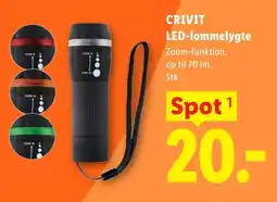 Lidl CRIVIT LED-lommelygte tilbud