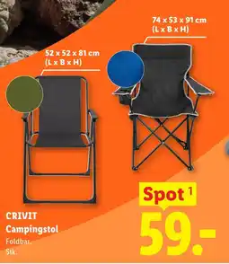 Lidl CRIVIT Campingstol tilbud