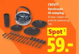Lidl CRIVIT Servicesæt til camping tilbud