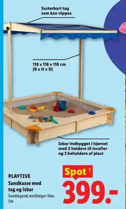 Lidl PLAYTIVE Sandkasse med tag og isbar tilbud
