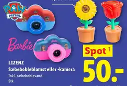 Lidl LIZENZ Sæbebobleblomst eller -kamera tilbud