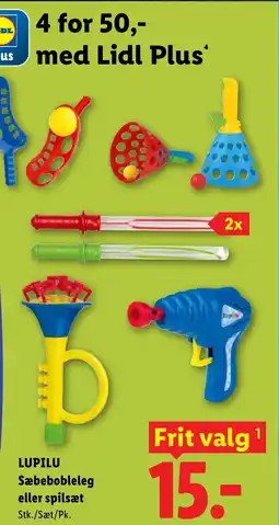 Lidl LUPILU Sæbebobleleg eller spilsæt tilbud