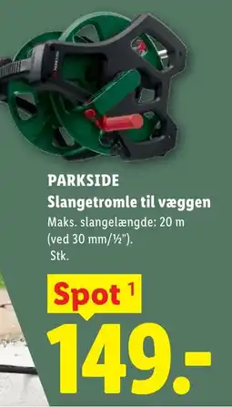 Lidl PARKSIDE Slangetromle til væggen tilbud