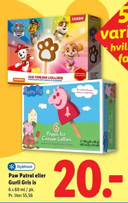 Lidl Paw Patrol eller Gurli Gris is tilbud
