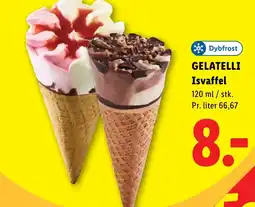Lidl GELATELLI Isvaffel tilbud