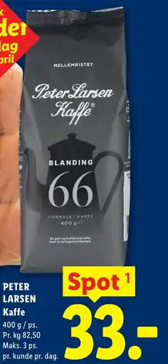 Lidl PETER LARSEN Kaffe tilbud