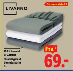 Lidl LIVARNO Stræklagen af bomuldssatin tilbud
