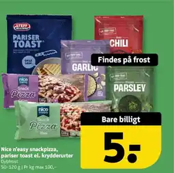 Løvbjerg Nice n'easy snackpizza, pariser toast el. krydderurter tilbud
