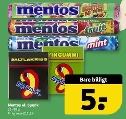 Løvbjerg Mentos el. Spunk tilbud