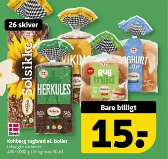 Løvbjerg Kohberg rugbrød el. boller tilbud