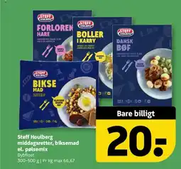 Løvbjerg Steff Houlberg middagsretter, biksemad el. pølsemix tilbud