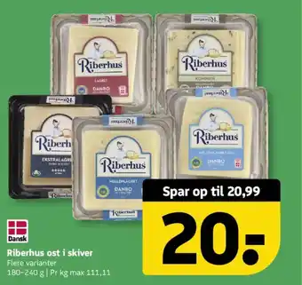 Riberhus ost i skiver