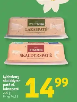 Løvbjerg Lykkeberg skalddyrs- paté el. laksepaté tilbud