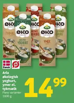 Løvbjerg Arla økologisk yoghurt, ymer el. tykmælk tilbud