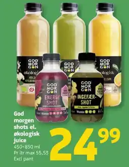 Løvbjerg God Morgen shots el. økologisk juice tilbud