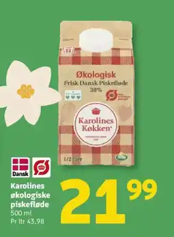 Løvbjerg Arla Karolines økologiske piskefløde tilbud