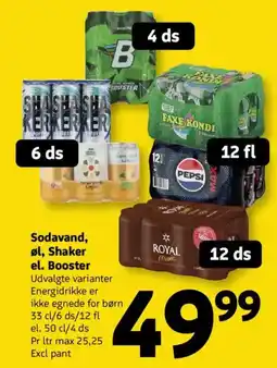 Løvbjerg Sodavand, øl, Shaker el. Booster tilbud