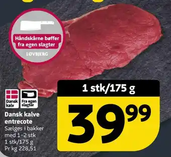 Løvbjerg Dansk kalve entrecote tilbud