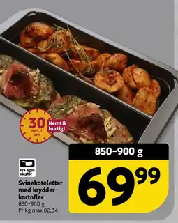 Løvbjerg Svinekoteletter med krydder- kartofler tilbud