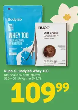 Løvbjerg Nupo el. Bodylab Whey 100 tilbud