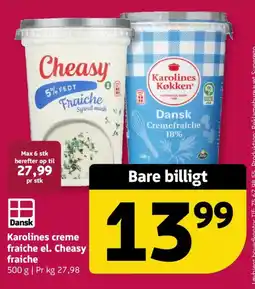 Løvbjerg Karolines creme fraiche el. Cheasy fraiche tilbud