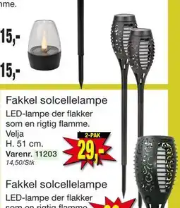 Harald Nyborg Fakkel solcellelampe tilbud