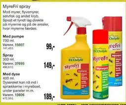 Harald Nyborg MyreFri spray tilbud