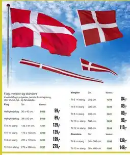 Harald Nyborg Flag, vimpler og standere tilbud