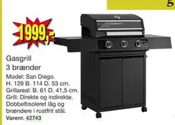Harald Nyborg Gasgrill 3 brænder tilbud