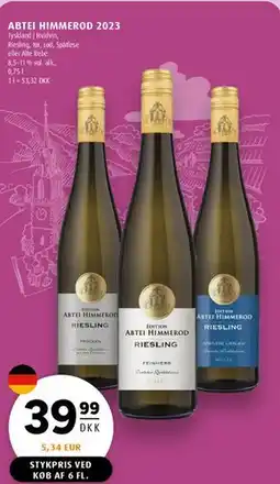 Scandinavian Park ABTEI HIMMEROD RIESLING 2023 tilbud
