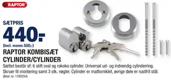 Sætpris Raptor Kombisæt Cylinder