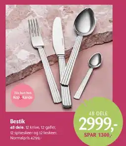Kop & Kande Bestik, 48 dele tilbud