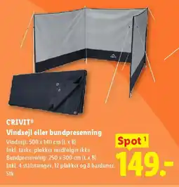 Lidl CRIVITⓇ Vindsejl eller bundpresenning tilbud