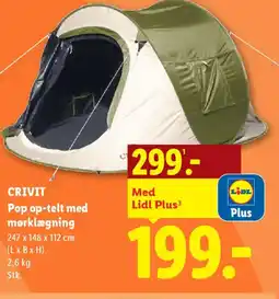 Lidl CRIVIT Pop op-telt med mørklægning tilbud