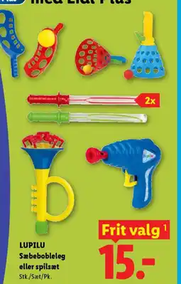 Lidl LUPILU Sæbebobleleg eller spilsæt tilbud
