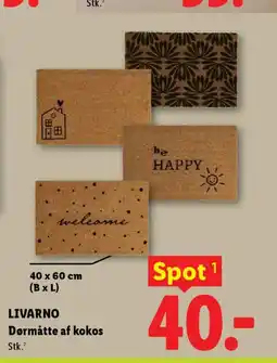 Lidl LIVARNO Dørmåtte af kokos tilbud