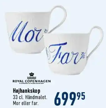 Royal Copenhagen håndmalet krus